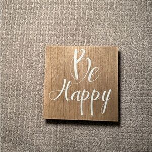 Be Happy Wooden Wall Decor